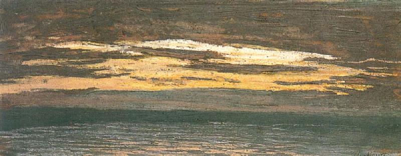 Claude Monet Sun Setting over the Sea oil painting image